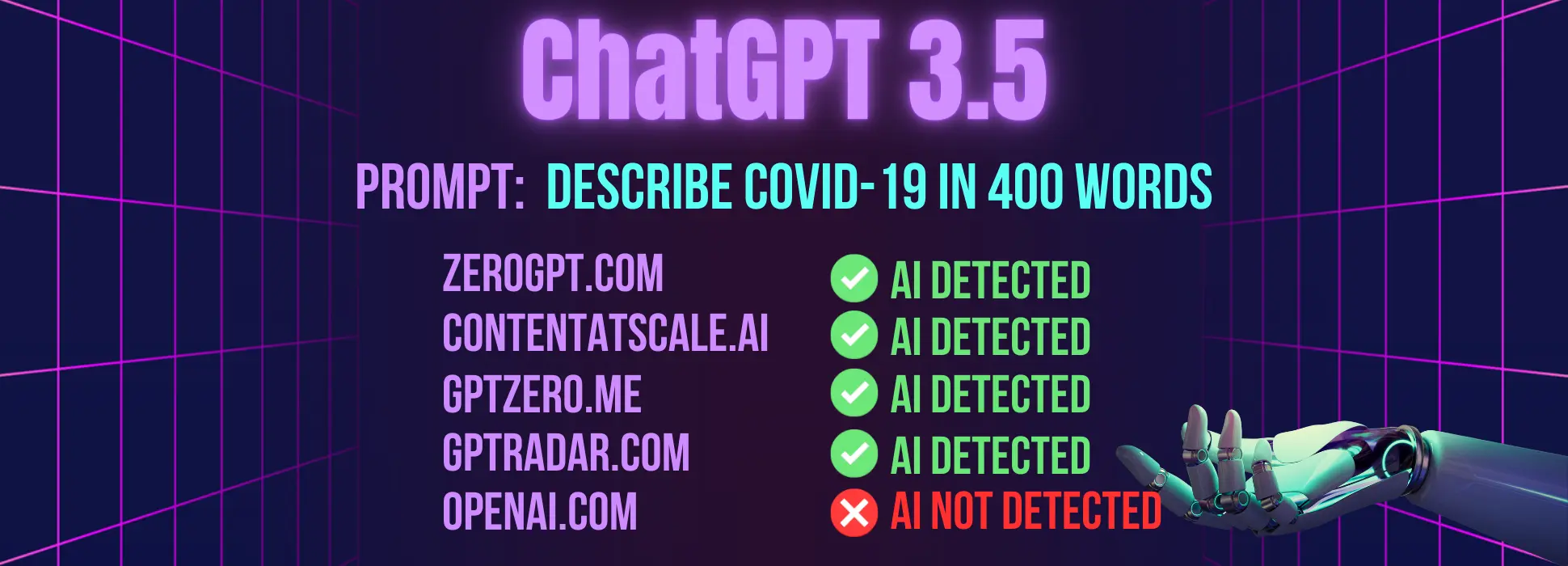 ChatGPT 3.5 results for prompt #2