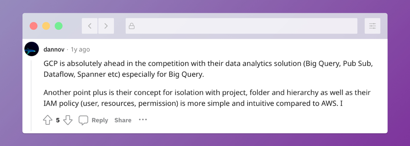 Big Query feedback