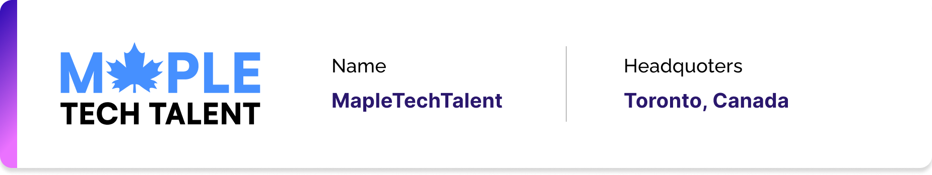 Maple Tech Talent