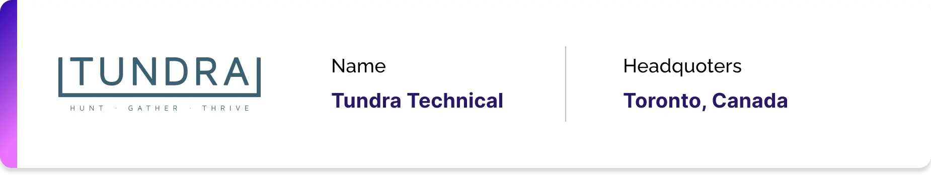Tundra Technical